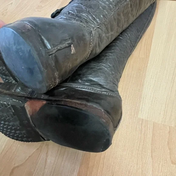 Womens CYDWOQ Handcrafted Vintage Brown Leather Boots Size 37.5/US 7.5 - Picture 7 of 10